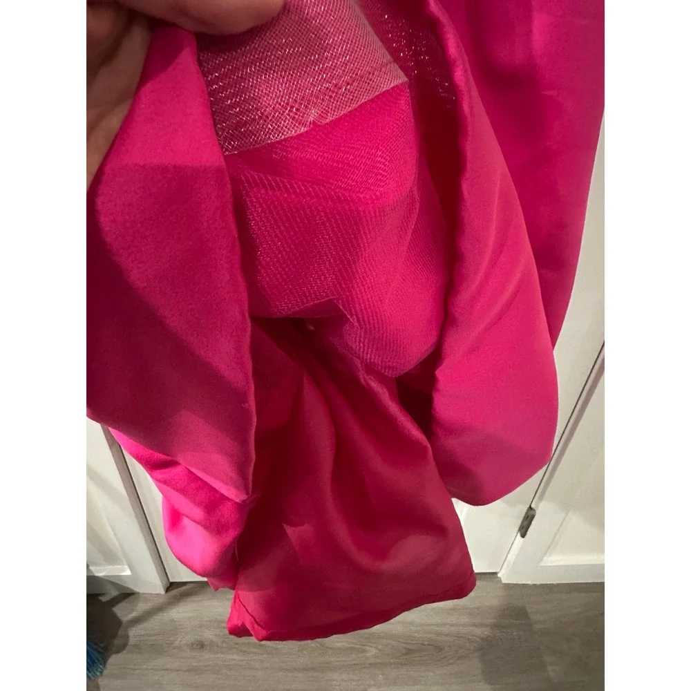 Vintage Victor Costa Gown Pink Formal Prom Bridal Cocktail Dress - Picture 4 of 12